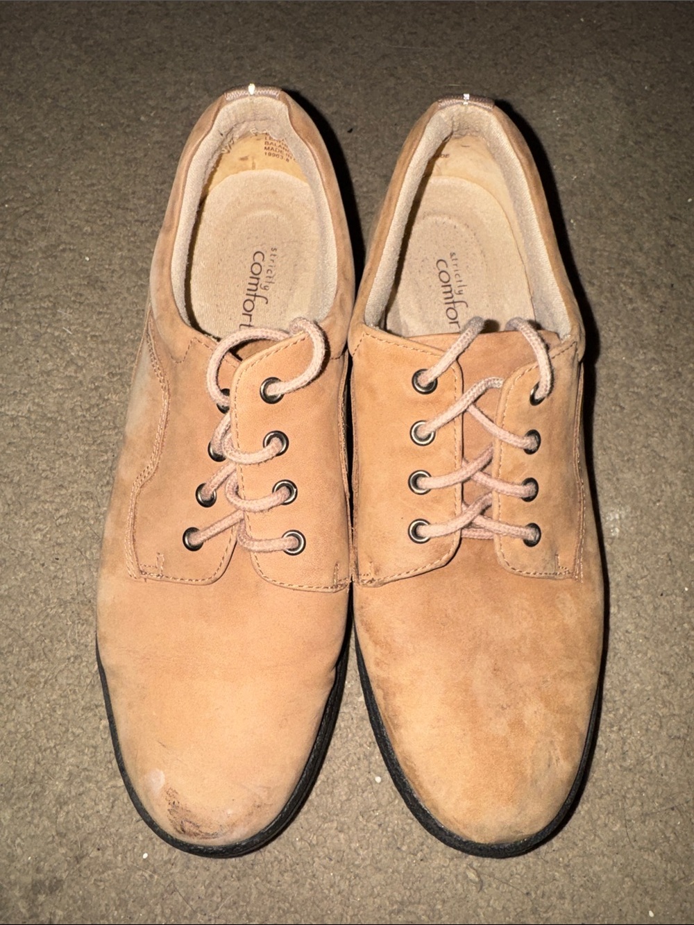 Men's Tan Suede Lace-Up Oxfords - Comfort Collection